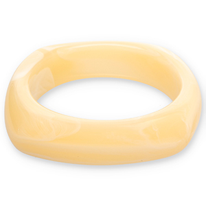 Resin armbanden bangle Vanilla yellow-white