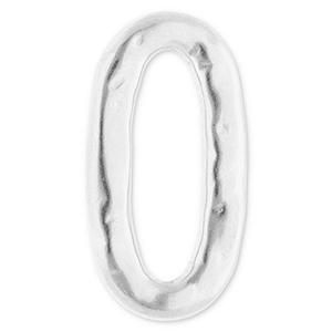 Roestvrij stalen (RVS) Stainless steel onderdelen tussenstuk ovaal Silver