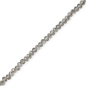 Top Facet kralen 4x3mm disc Grey-pearl shine coating