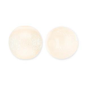 6 mm acryl kralen met glitter Vanilla yellow-turquoise