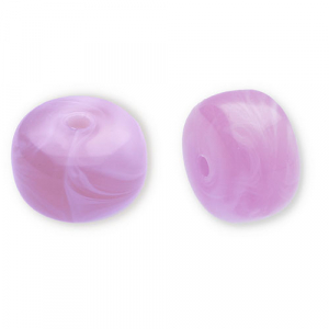 Acryl kralen disc Lilac-white
