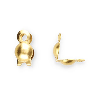 Roestvrij stalen (RVS) Stainless steel onderdelen kalotjes 2.4mm Gold