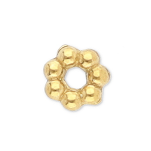 Roestvrij stalen (RVS) Stainless steel kralen spacer Bali ring 3mm Gold