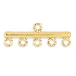 Roestvrij stalen (RVS) Stainless steel onderdelen hangers met 5 oogjes Gold
