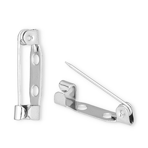 Roestvrij stalen (RVS) Stainless steel onderdelen brochespeld Silver