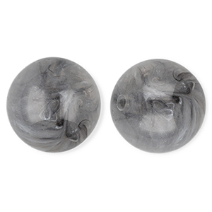 20 mm acryl kralen rond Grey-marble