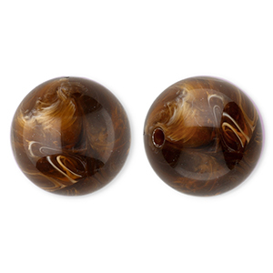 20 mm acryl kralen rond Brown-marble