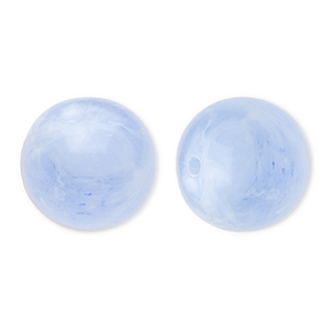16 mm acryl kralen rond Blue-marble