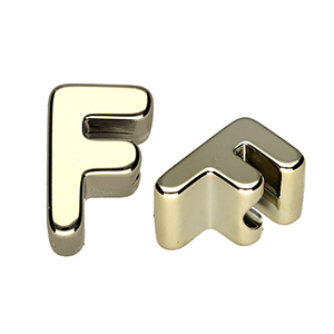 Letterkralen van acryl letter F Gold
