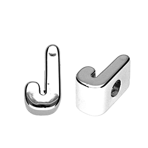 Letterkralen van acryl letter J Silver