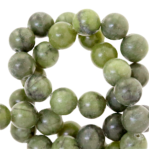 Natuursteen kralen serpentijn 4mm Olive green