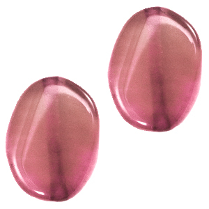 Half edelsteen kralen ovaal Magenta opal
