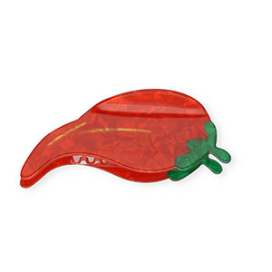 Haaraccessoires haarklem chili peper Pearl shine red-pearl shine green-gold