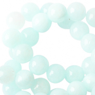 6 mm natuursteen kralen Light turquoise blue