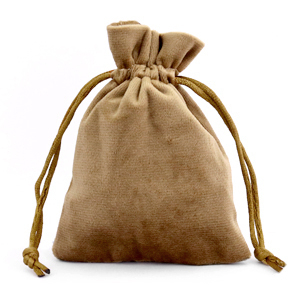 Sieraad zakje velvet Brown