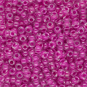 Miyuki rocailles 8/0 Fuchsia Lined Crystal 8-0209