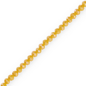 Top Facet kralen 4x3mm disc Oriole yellow-pearl shine coating