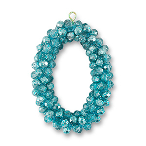 Top facet hangers ovaal Turquoise