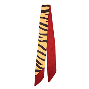 Bandana sjaal met zebra print Camel-dark brown-rust red