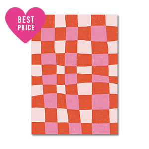 BY31&reg; Sieraden kaartjes blokjes Red-light pink-white