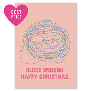 Sieraden kaartjes "Close enough" Pink-blue