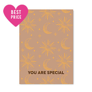 Sieraden kaartjes "You are special" Brown-orange