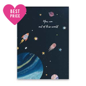 Sieraden kaartjes "you are out of this world" Black-multicolour