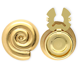 Roestvrij stalen (RVS) Stainless steel button covers spiraal Gold