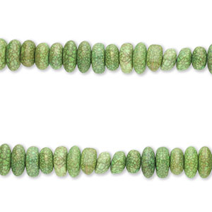 Kralen keramiek kiezelvormig Forest green