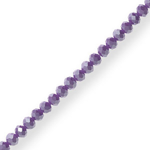 Top Facet kralen 3x2mm disc Purple-pearl shine coating