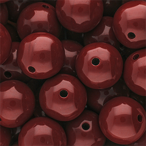 20 mm DQ acryl kralen shiny Salsa red 18-1657 TCX