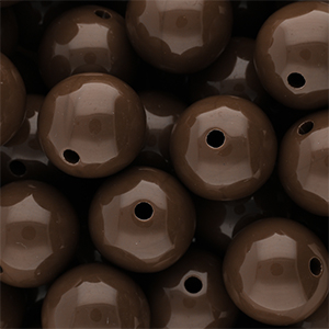 16 mm DQ acryl kralen shiny Cappuccino brown 19-1220 TCX