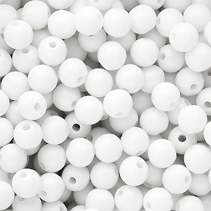 8 mm DQ acryl kralen shiny Snow white 11-0602 TCX