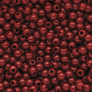 6 mm DQ acryl kralen shiny Salsa red 18-1657 TCX