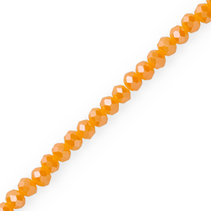 Top Facet kralen 3x2mm disc Tangy orange-pearl shine coating