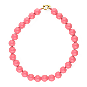 BY31&reg; 16mm acryl kralenkettingen shiny Pink lemonade 16-1735 TCX-gold