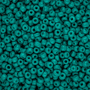Glaskralen Rocailles 8/0 (3mm) Teal green