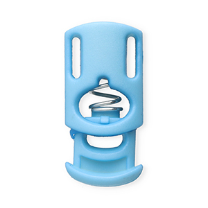 Gekleurde onderdelen koordstopper rechthoek Light blue