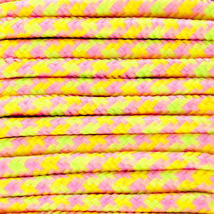 Trendy paracord 6mm Yellow-light pink-lime green