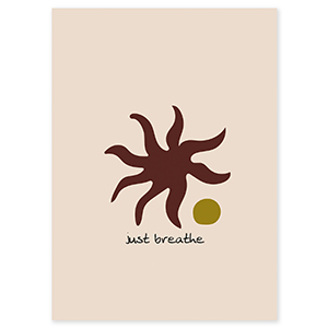 BY31&reg; Sieraden kaartjes "Just breathe" Cr&egrave;me-dark brown-olive green