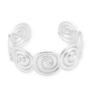 Roestvrij stalen (RVS) Stainless steel armbanden bangle spiralen Silver