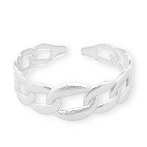 Roestvrij stalen (RVS) Stainless steel armbanden bangle gourmet schakel Silver