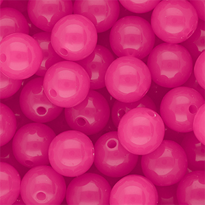 12 mm DQ&reg; acryl kralen shiny Magenta pink