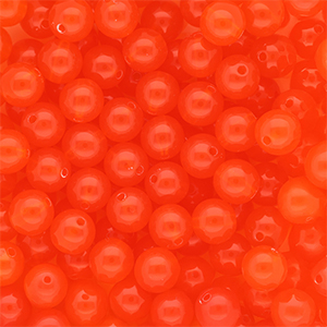 10 mm DQ&reg; acryl kralen shiny Vermillion red