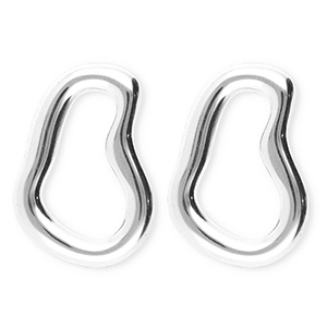 BY31&reg; Roestvrij stalen (RVS) Stainless steel oorbellen&nbsp;/&nbsp;oorstekers irregular Silver