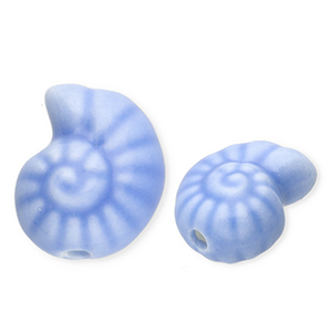 Kralen keramiek schelp Blue