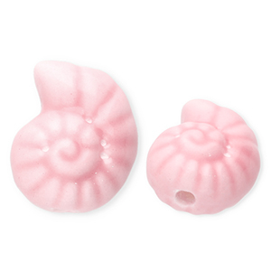 Kralen keramiek schelp Light pink