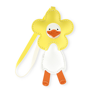 Statement hangers gans met bloem Yellow-white-orange