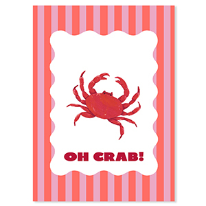 BY31&reg; Sieraden kaartjes "Oh crab!" Red-pink-white