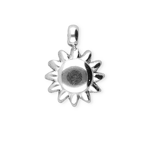 BY31&reg; Roestvrij stalen (RVS) Stainless steel bedels zon Silver